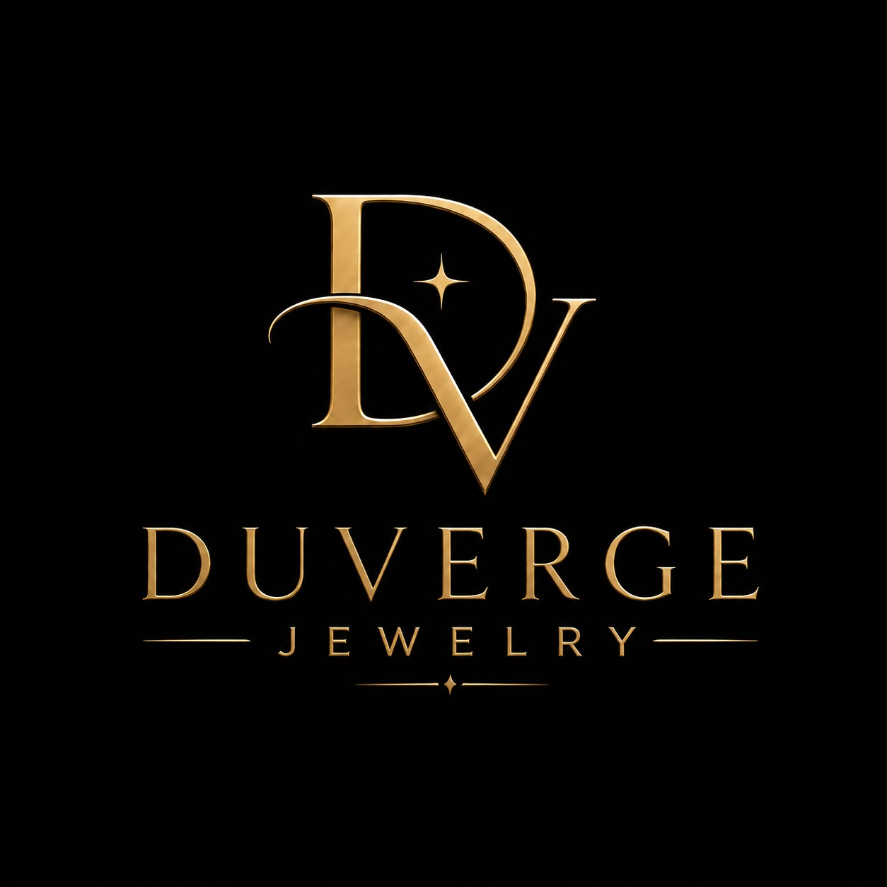 Duverge Jewelry, logo dorado