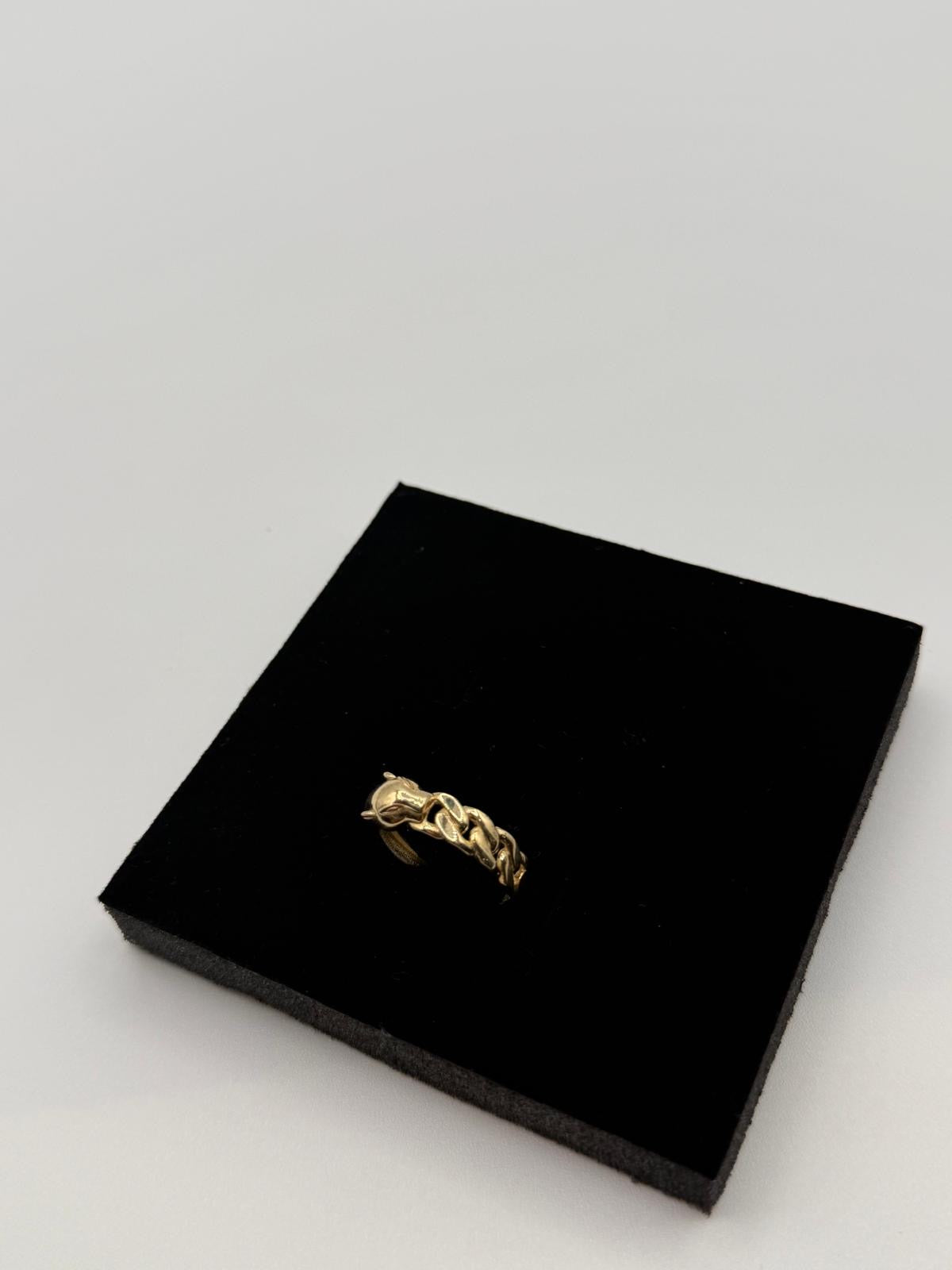Anillo Cuban Link Pantera – Oro 14K 100% Certificado